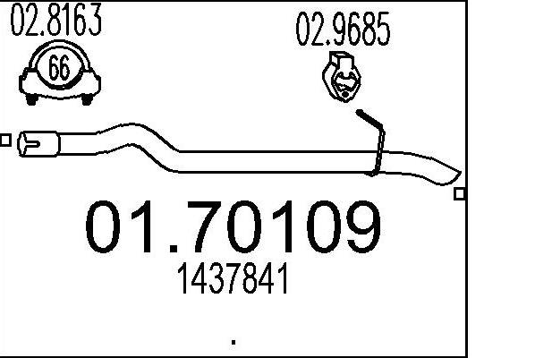 01.70109 Exhaust Pipe Rear