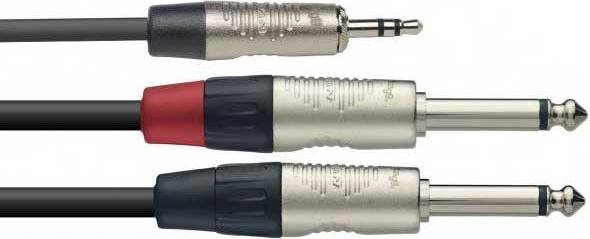 Stagg 2M 6FT Split MinST PL 2PLG DLX