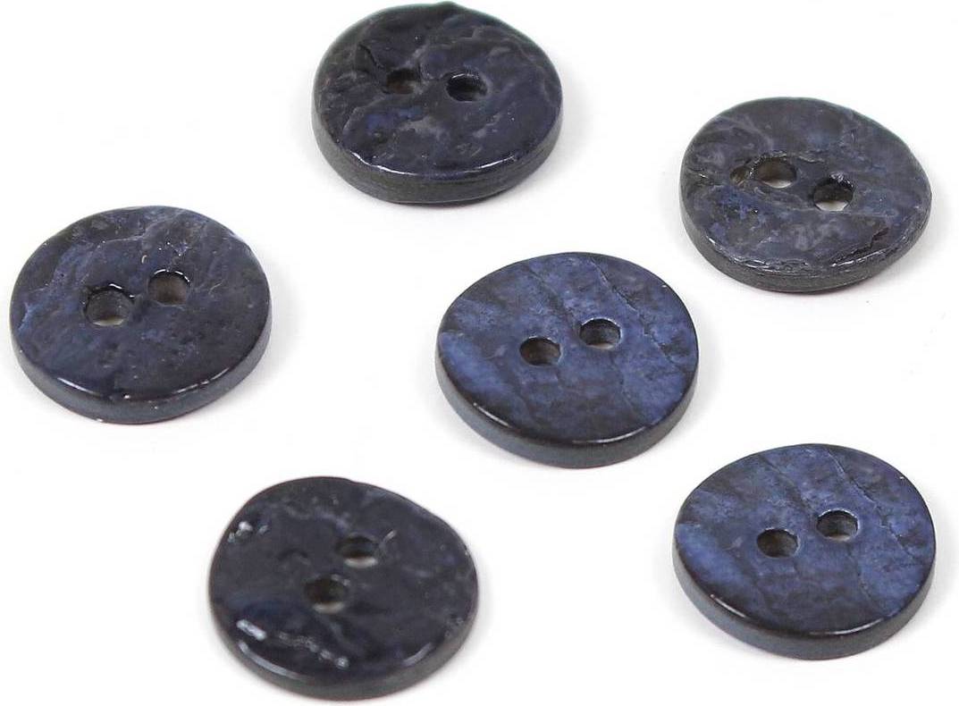 Hemline Round Shell Buttons Sky Blue
