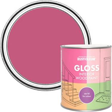Rust-Oleum Raspberry Ripple Gloss Interior 750Ml Wood Paint 0.75L