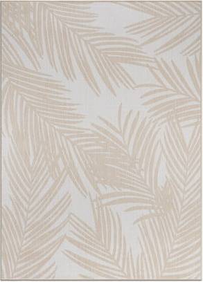 World Rug Gallery Contemporary Distressed Leaves Textured Beige