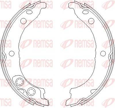 Remsa Handbrake Shoes Rear Axle Without Lever