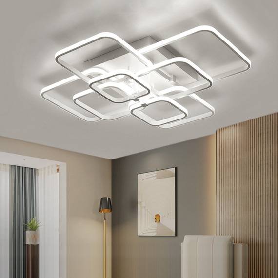 LivingAndHome Multi-Square LED Semi Ceiling Flush Light