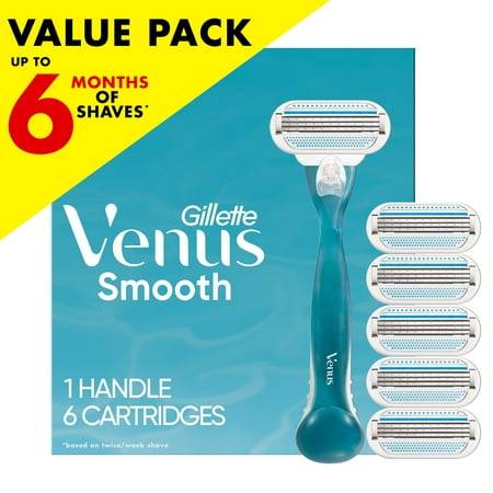 Gillette venus Gillette Venus Smooth Razor 6 Cartridges - Blue