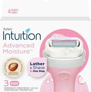 Schick intuition razor Schick Intuition Advanced Moisture Women's Razor Refills 3 Ct Lather & Shave In One Step