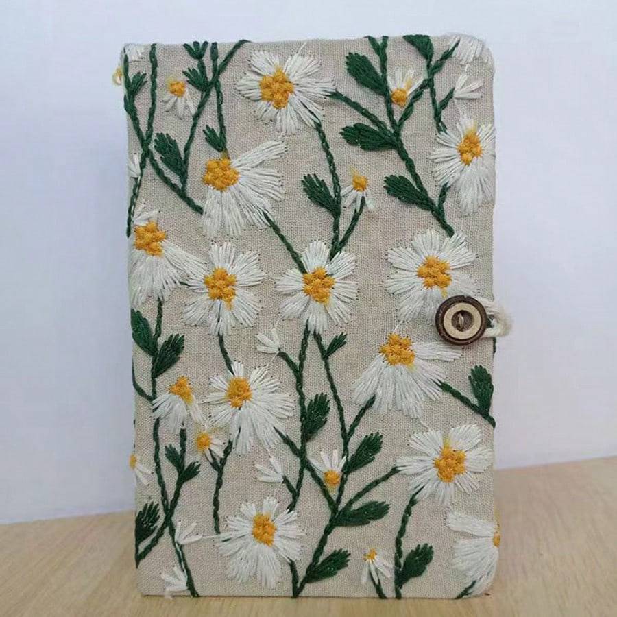 Shein Flower Embroidery Notebook
