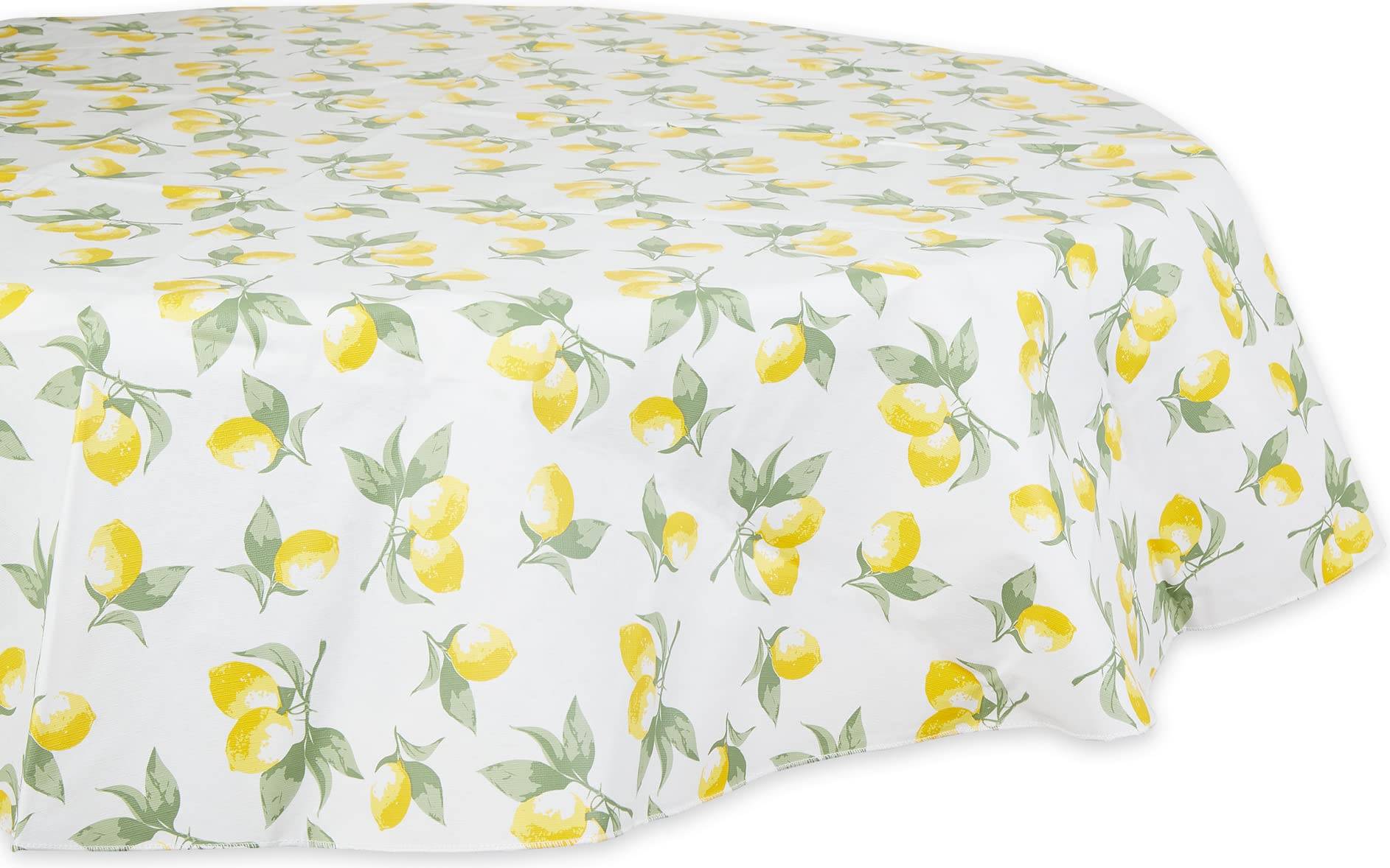DII Summer Lemon Vinyl Tableplad Collection 70 Runde Dug Gul