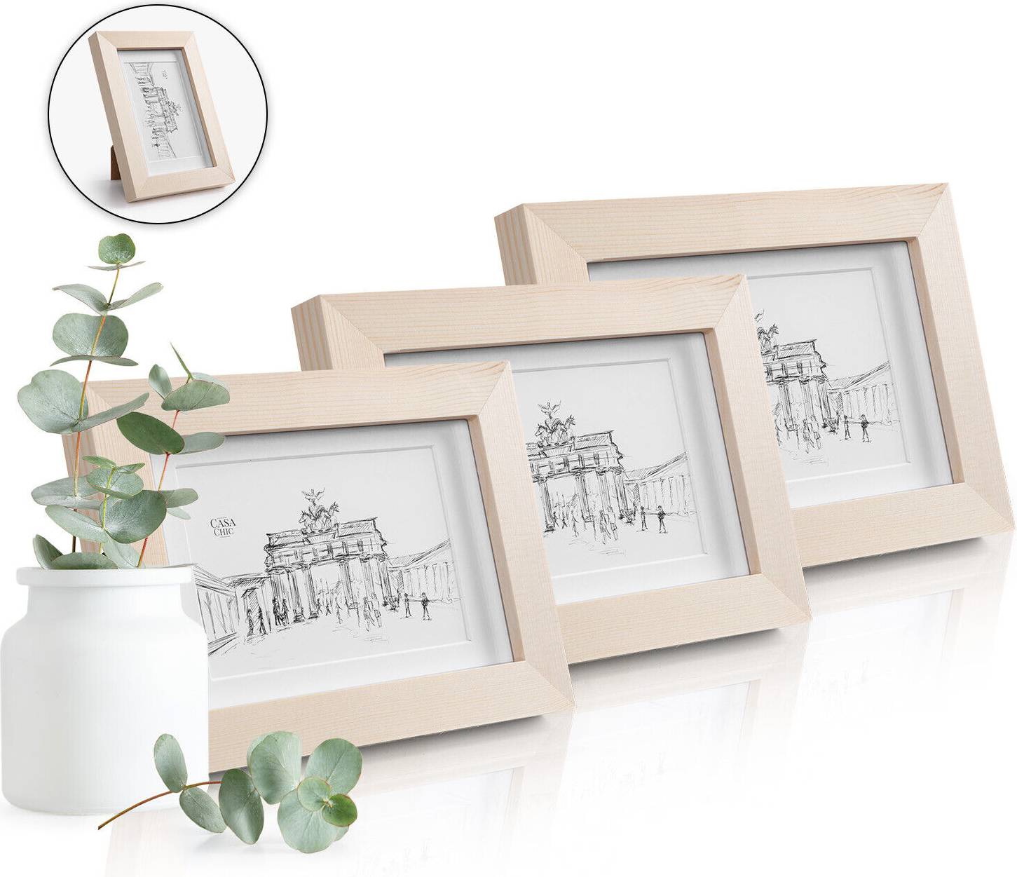 Chic Edinburgh Picture 3-Pc Set Rectangular 14 x 9 cm