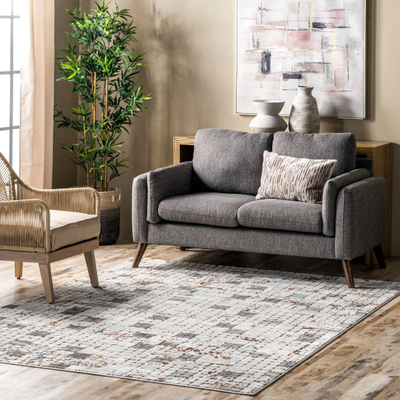 Nuloom Brooklyn Rug Co Dallas Abstract Tiles Gray