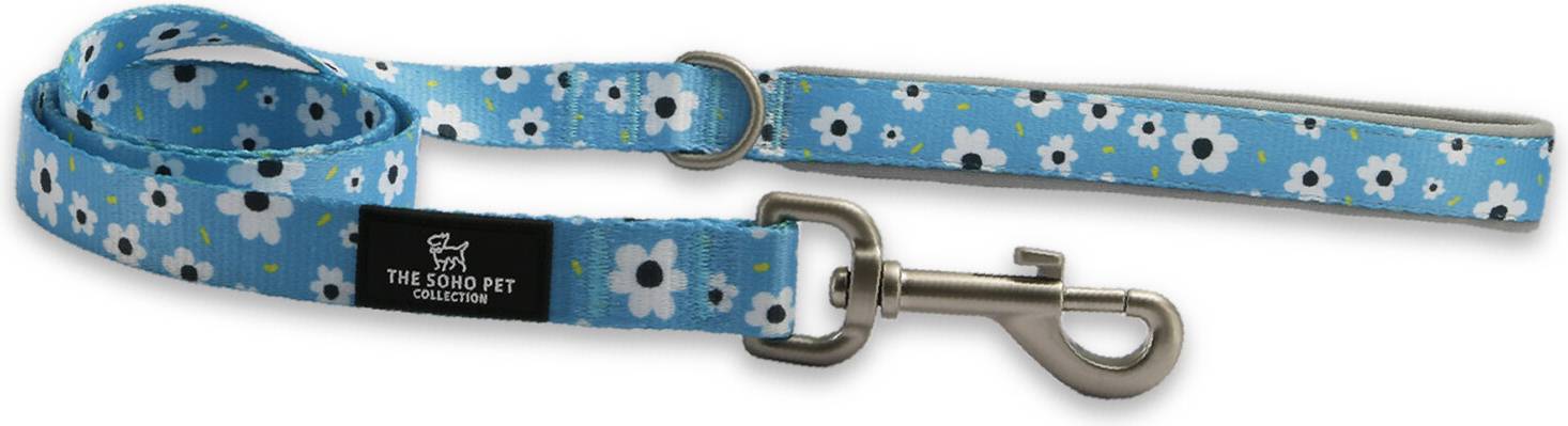 Ancol Daisy Patterned Lead Blue
