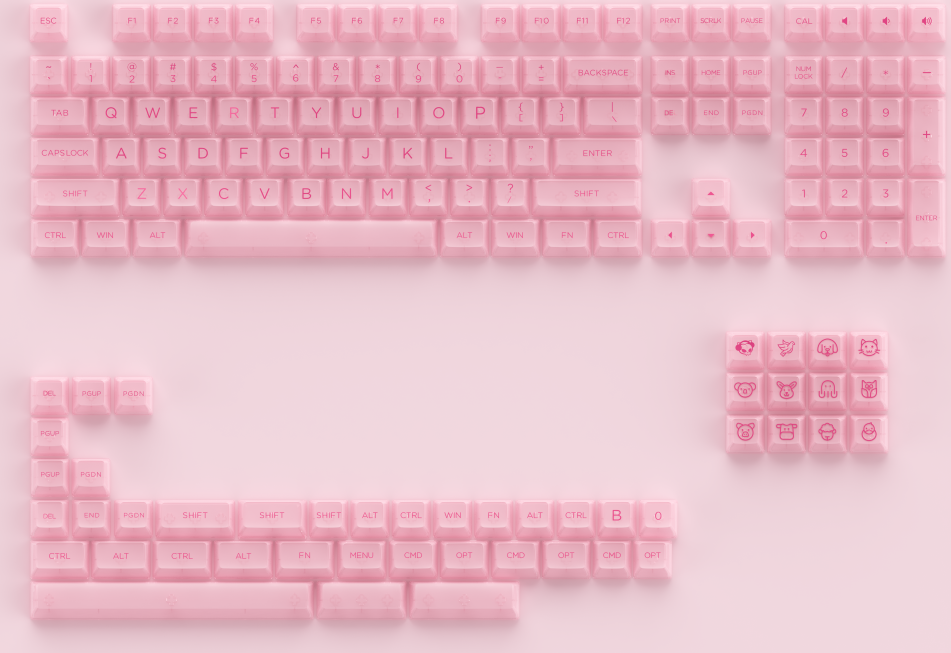 Akko ASA Clear Keycap Set Pink