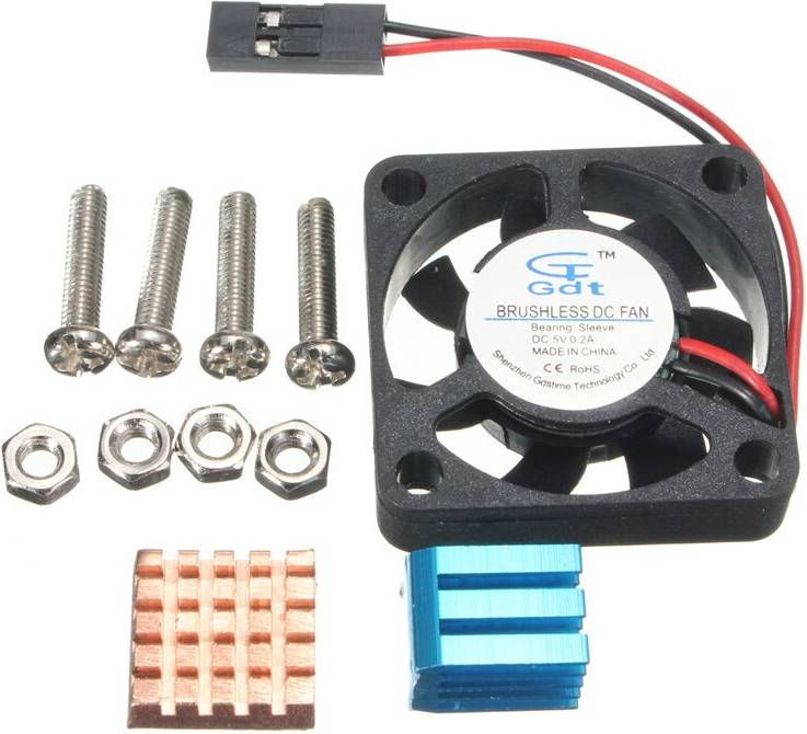 Raspberry pi kit 10PCS Copper Aluminium Heat Sink Fan Cooling Kit For Raspberry Pi B+ Raspberry Pi 2