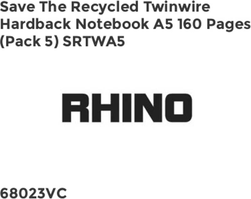 Recycled Wirebound Notebook 160 Pages 8mm Ruled A5