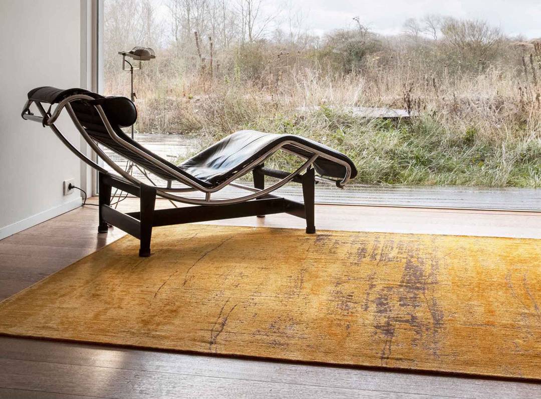Louis de Poortere Abstract Area Rug Gold, Yellow