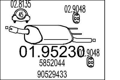 MTS 01.95230 Rear Silencer