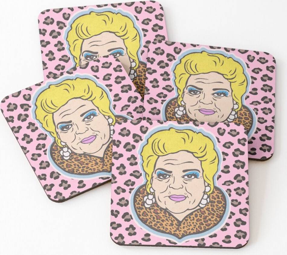 WHIBOS Pat Butcher Set Coaster 4pcs