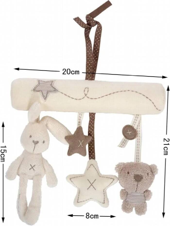 Pram toys for baby Baby Crib Rattles Plush Toys Soft Rabbit Rattles Pram Rattle Toys Hanging Rattle For Stroller Newborn Bed Pendant Bell Toy