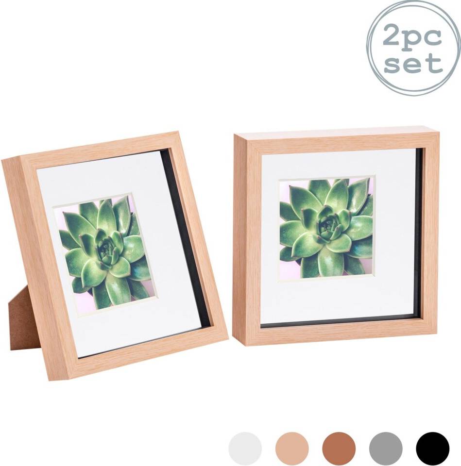 Nicola Spring 3D Box Photo Frame 2pcs