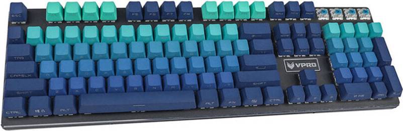 Greenzech 104 Keys Gradient Blue/Purple Keycap Set Profile Color Translucent Carving Custom Keycap