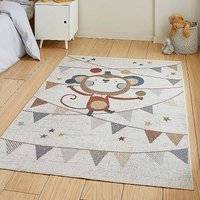 Think Rugs Vida Kids Washable Monkey Multi