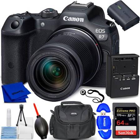 Eos r7 Canon EOS R7 Mirrorless Camera with 18-150mm Lens 5137C009 7PC Accessory Kit