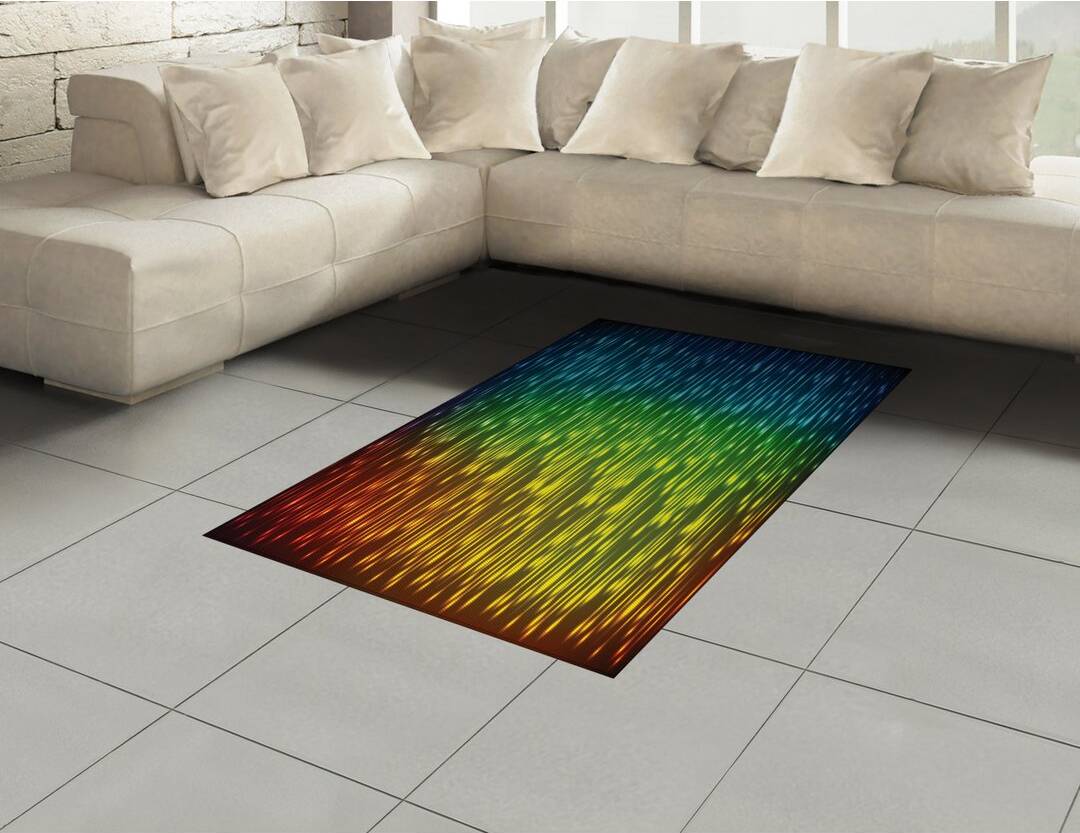 Ebern Designs Maymie Flatweave Red/Green/Blue Rug