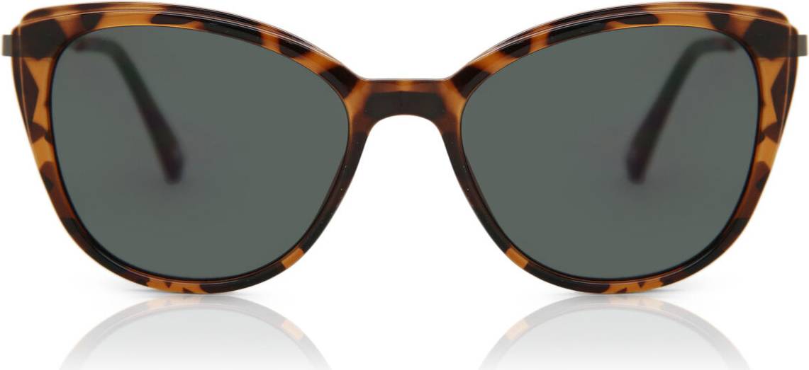 SmartBuy Collection Cat Eye Full Rim Plastic Sunglasses - Tortoiseshell