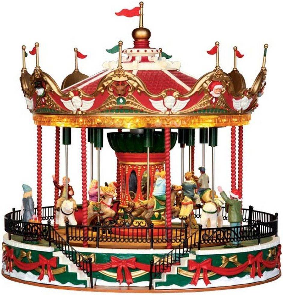 Santa Carousel Red