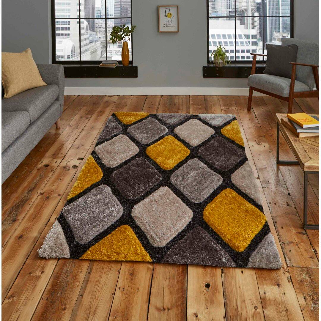 Union Rustic Varda Hand Tufted Yellow