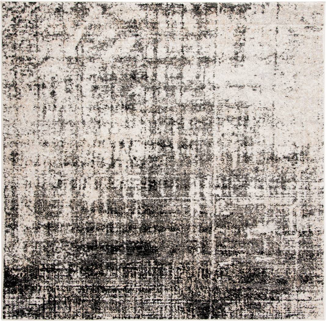 Alaric Looped/Hooked Silver/Beige Rug