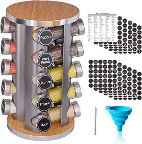 New England Stories Revolving Spice Rack Set Spice