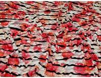 Minerva RaRa Ruffle Textured Stretch Knit Fabric Pink Metervara Rosa