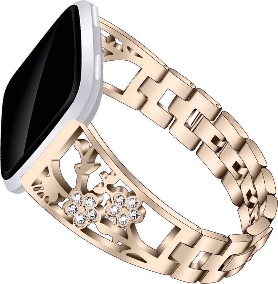 Fitbit Versa Lite Rhinestone Décor Watch Band Gold