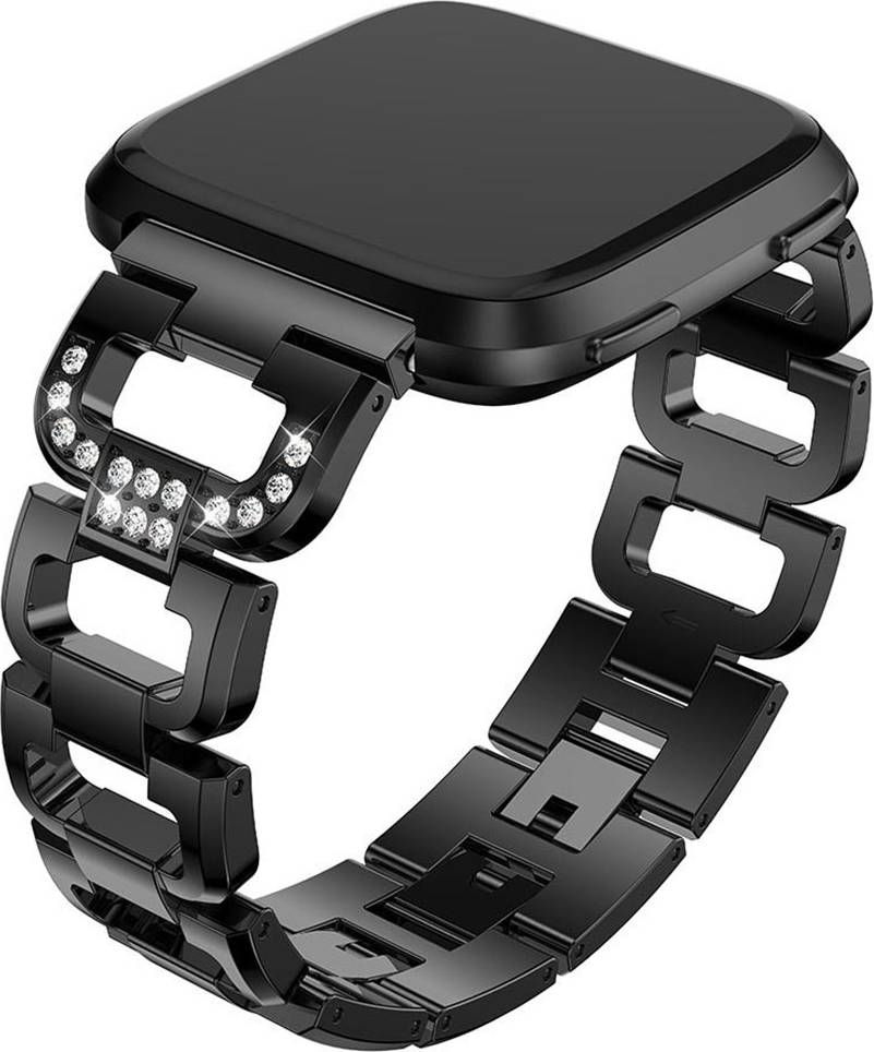 Fitbit Versa Rhinestone Stainless Steel Watch Band
