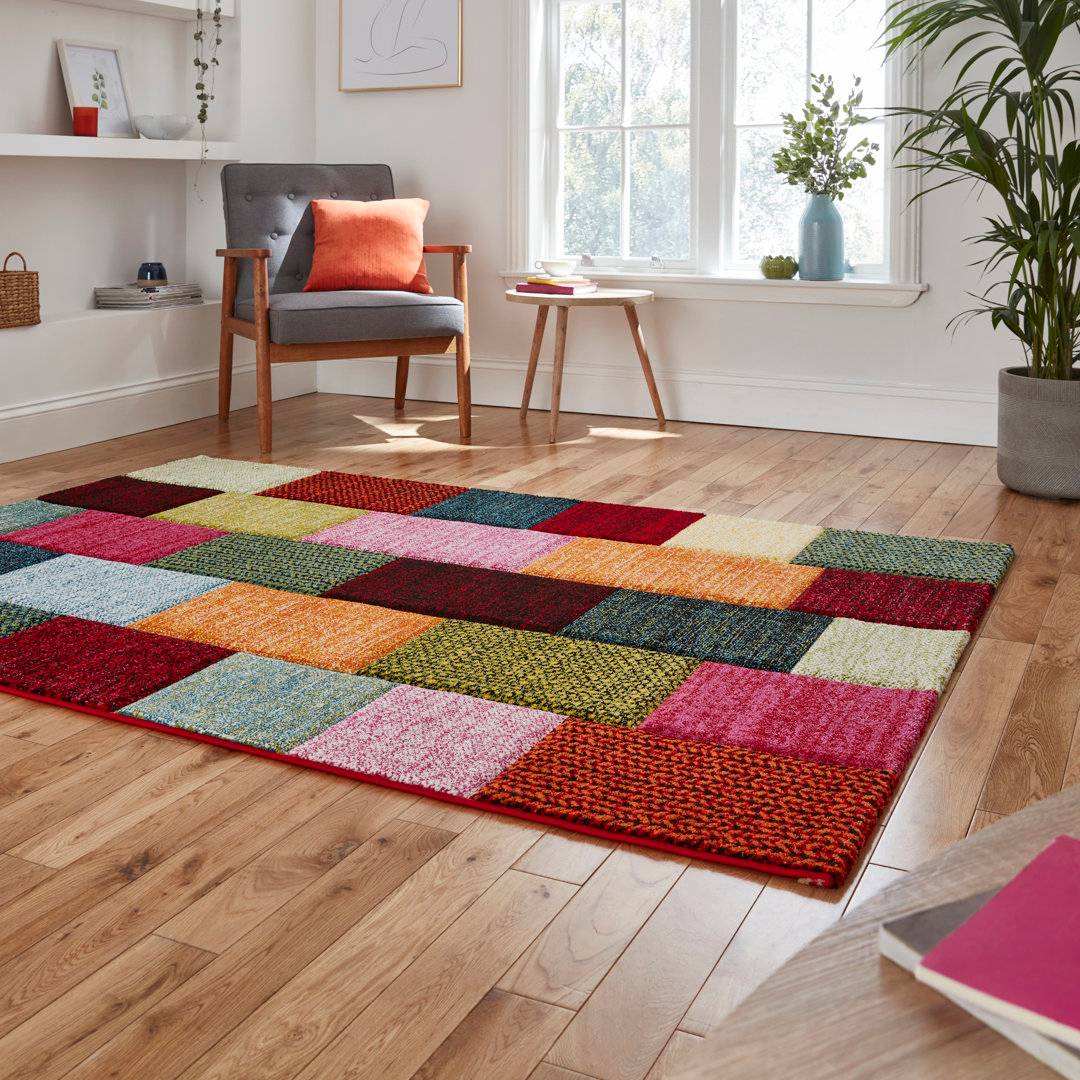Lark Manor Aaliyah Red/Yellow Rug Multicolour