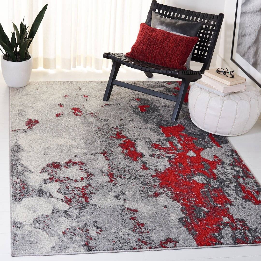 Blue Elephant Brisson Red/Grey Rug