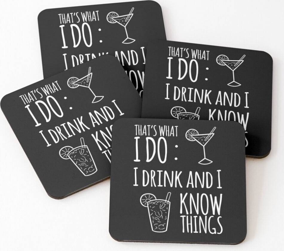 WHIBOS know things. Coaster 4pcs