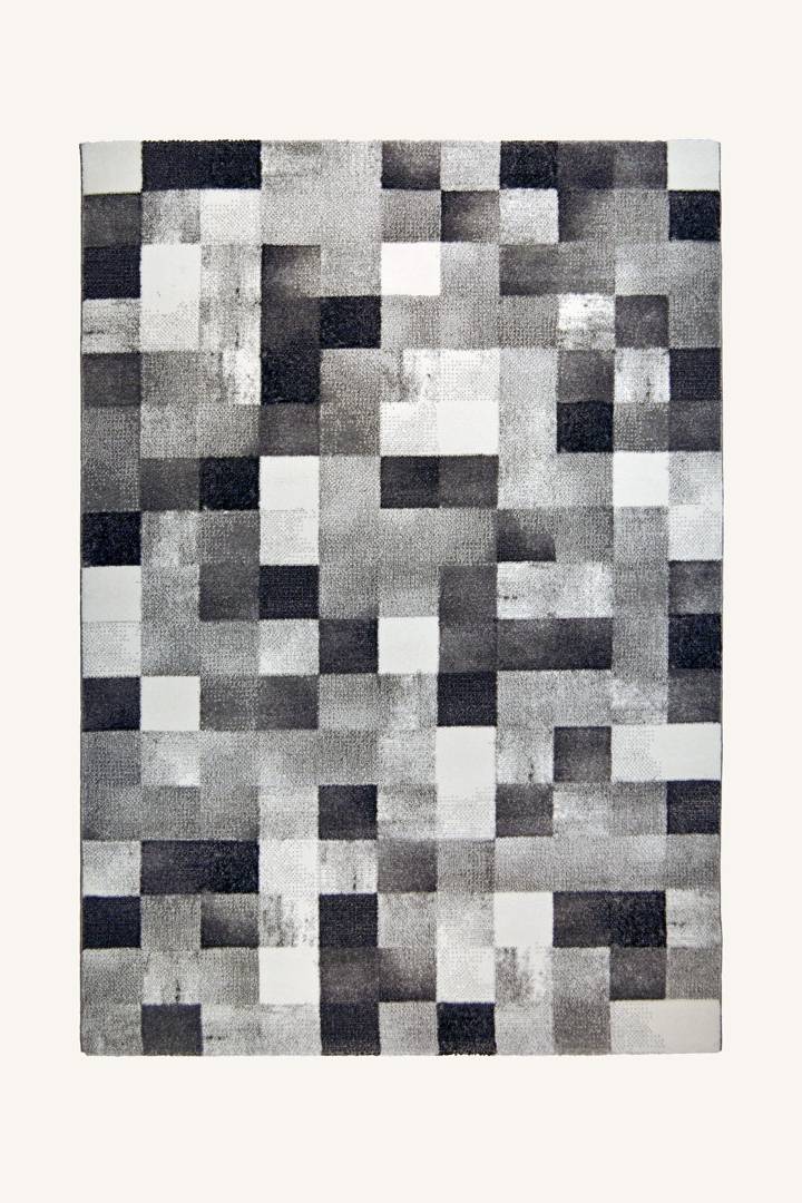 Ebern Designs Kyleanthony Grey/Black Rug