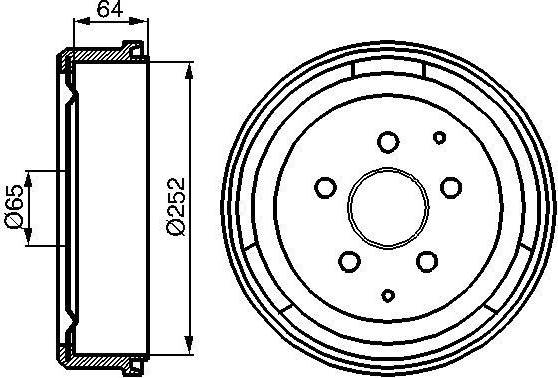 Bosch Brake Drum Rear Axle