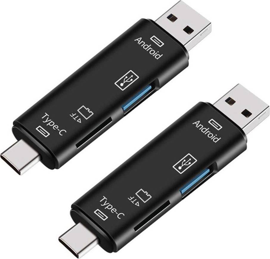 2X 5-In-1 OTG Card Reader -SD SD Card USB Reader Support TF Android Type-C Phone Computer Type-C Universal