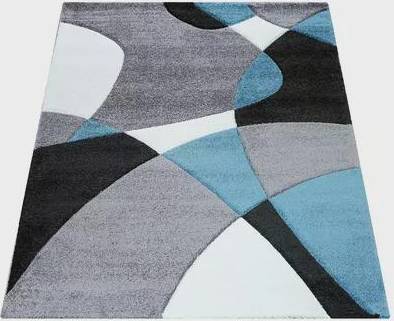 Paco Home Designer Rug Geometric Pattern Turquoise Grey Turquoise