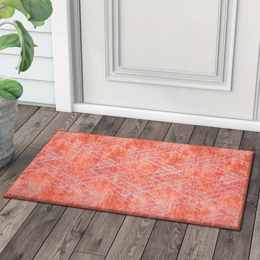 Metro Lane Room Red/Grey Rug
