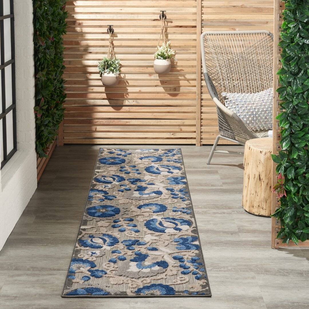 Blue Elephant Weon Power Rug Blue