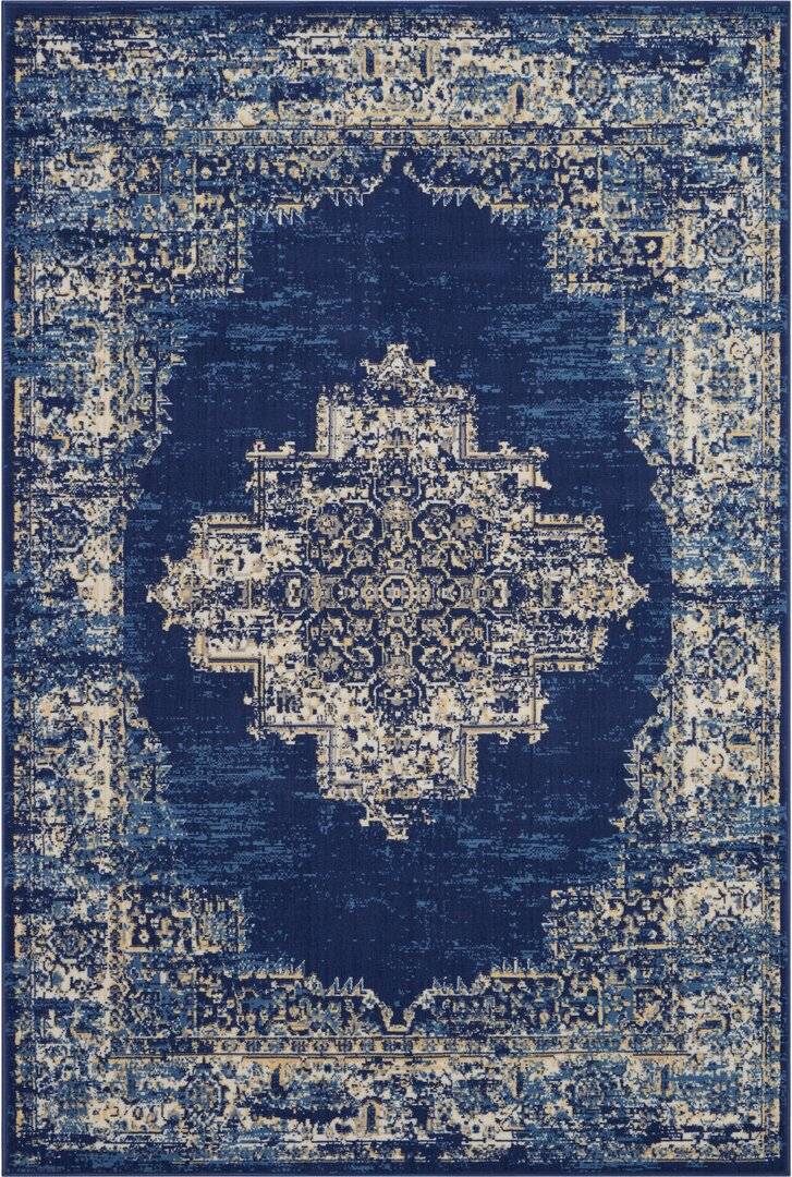 ClassicLiving Susan Blue/White Rug