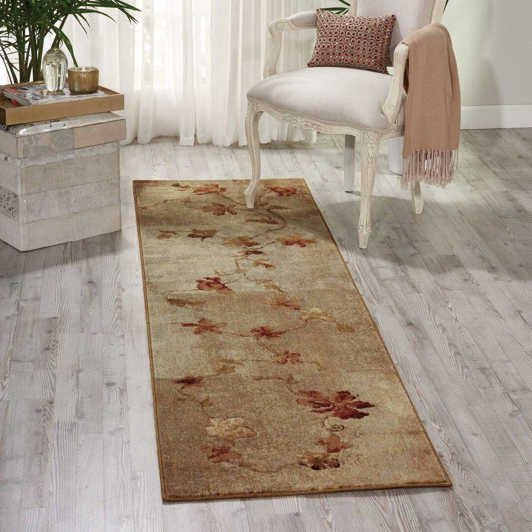 Blue Elephant Pranav Brown/Red Rug