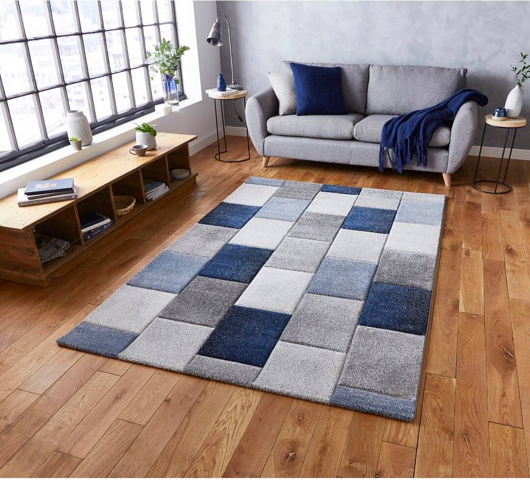 Brayden Studio Jocelyn Grey/Blue Rug