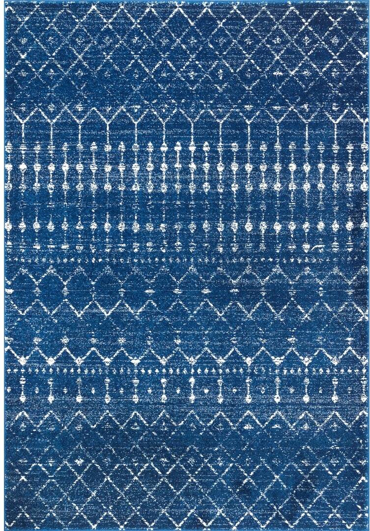 Blue Elephant Maslah Rug Blue