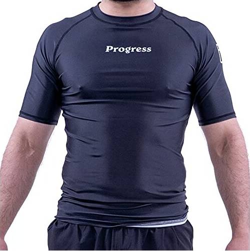 Rashguard Progress Progress Jiu Jitsu Kortärmad Rashguard - Svart
