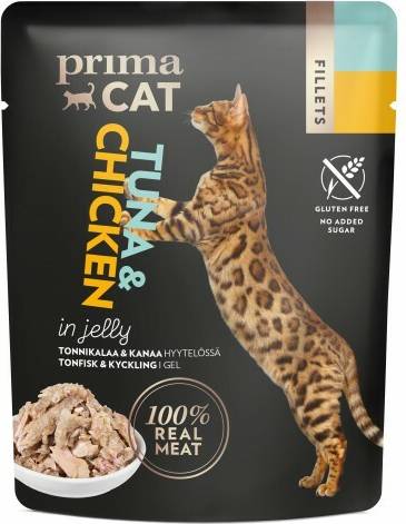 PrimaCat Kattfoder Filéer Tonfisk & Kyckling Gele