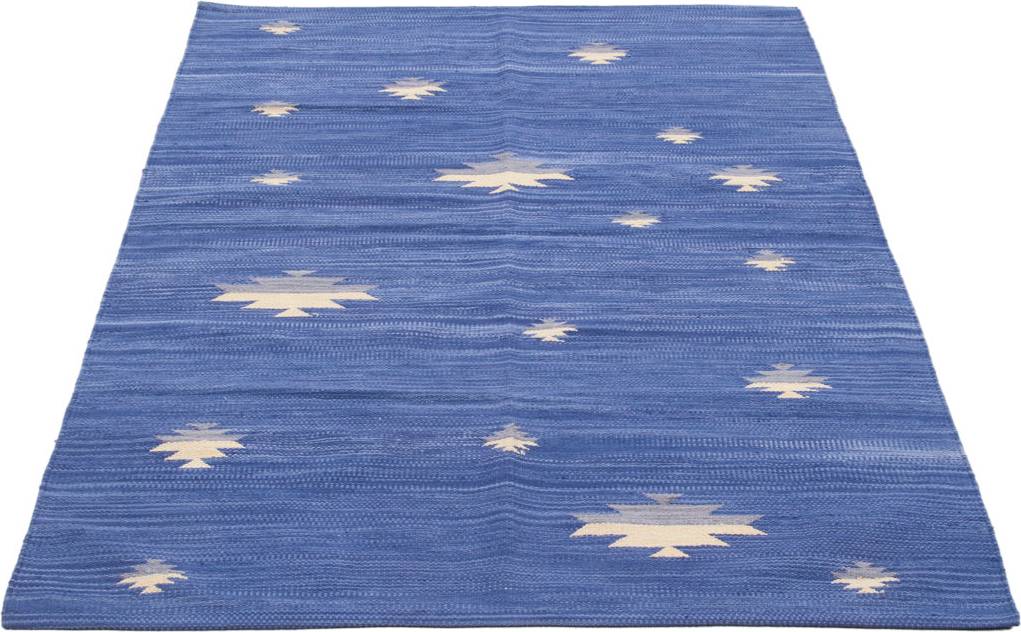 Brayden Studio Flatweave Rug Blue